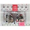 Image 1 : Pair of Battery Operated "Merry Xmas" Ornaments, plus set of 6 new Snowmen ornaments