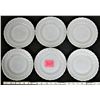 Image 1 : Set of 6 "Fire King" Anchor Hocking 7 1/2" White Swirl Sandwich Plates