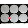 Image 2 : Set of 6 "Fire King" Anchor Hocking 7 1/2" White Swirl Sandwich Plates