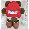Image 2 : 1985 Vintage 15" Coleco Furskins "Spitball Hank" Plush Baseball Uniform Pitcher Doll