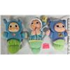 Image 1 : Lot of 3 Playschool "Glo Worm" Plush Dolls