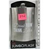 Image 1 : New Jumbo 64oz Metal Flask