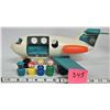 Image 1 : Vintage 1970's Fisher Price JUMBO JET/ 4 Original Little People