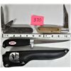 Image 1 : New 6" Rapala Filleting Knife/ Case-17 Plastic Floats and 2 Vintage Pocket Knives