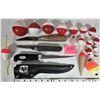 Image 2 : New 6" Rapala Filleting Knife/ Case-17 Plastic Floats and 2 Vintage Pocket Knives
