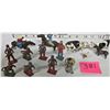 Image 1 : Lot of Vintage Britain's of England Painted "Lead" Weastern Figurines and Cows