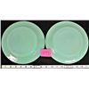 Image 2 : 2 Vintage Fire King Jadite 9" RESTAURANT WEAR Dinner Plates