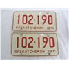 Image 1 : Pair of 1971 Saskatchewan License Plates
