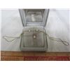 Image 1 : Set of 10CT Gold Earrings and Necklace set with Diamonds