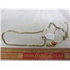 Image 2 : Lot of 2 costume gold colored chains 1 with pendant