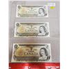 Image 1 : Lot of 3 Consecutive Serial Numbered 1973 $1 notes. Lawson-Bouey signatures. ALA3244429, 3244430, 32