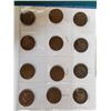 Image 3 : Lot of 12 different British pennies 1887 – 1964. Includes 2 Victoria, 1 Edward VII, 5 George V, 2 Ge