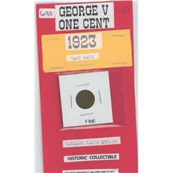 1923 One Cent - Fine - Catalog $50.00