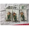 Image 2 : 3 Saskatchewan Roughriders bobble heads in packages Ray Elaard #81, Bob Poley #57, Bobby Jurasin #71