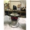 Image 2 : 2 Kerosene CPR Lamps, Both by Hiram L. Piper CO. LTD: 1 With Clear Shade And 1 With Red Shade