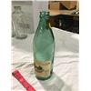 Image 5 : 1 Green Mineral Water Bottle From Bukovina Region, Ukraine, label is paper