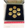 Image 3 : Beijing 2008 Olympics Coin Set (7 Coins, Chinese Papers, In Blue Leather Case