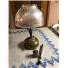 Image 1 : ceiling Gas Lamp With Hanger, Big Round Glass Shade, Pump, Small Gas Container