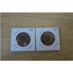 2 1999 Nunavut Toonies, uncirculated