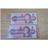 Image 1 : 2 1986 $2 Bills, uncirculated