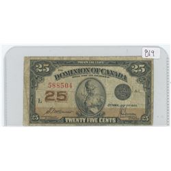 1923 25 Cent Shinplaster