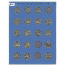 Canadian Nickels 1951-1971 (65 And 1970 Missing)