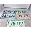 Image 1 : 5 Sask License Plates 1964, 1972,1974,1975,1976