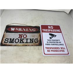2 Tin Signs