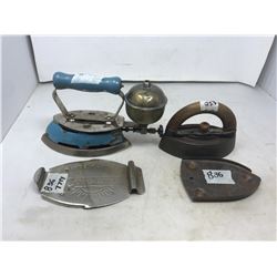 Gas Iron With Trivet And Sad Iron/Trivet