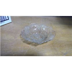 Old Clear Candy Dish With Grapes Designs