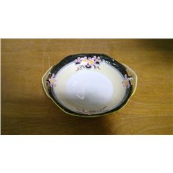 Pink Flowers And Gold Trimmed Candy Dish