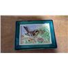 Image 1 : SMALL ALL GLASS GREEN BORDER RAISED BIRD PICTURE (JAPAN)
