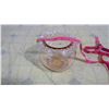 Image 1 : OLD CLEAR PINK BOWL + ITEMS IN BOX
