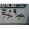 Image 2 : Wood Fishing Sign and Fishing Hooks
