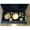 Image 3 : Early Apothecary Gold Scale Compact, Portable, Brass and Iron Tool Wood Box