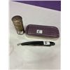 Image 4 : Straight Razor, Shaving Tin & Shaver Sharpener Kit
