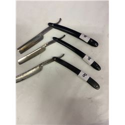 3 Straight Razors - Markham, King Cutter & Fram
