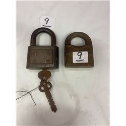 2 Vintage Padlocks: Titan has keys; Climax no keys