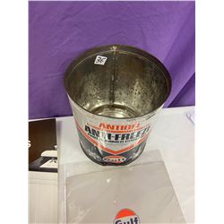 Gulf Antifreeze Tin & 2 Gulf Literature Pieces