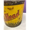 Image 6 : Red Head Grease Tin - 5lb - Rare Tin