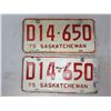 Image 1 : 2 1975 Saskatchewan Plates Matching