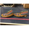 Image 5 : Indian Beaded Leather Moccasins, About Size 12 (Men's)