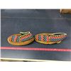 Image 6 : Indian Beaded Leather Moccasins, About Size 12 (Men's)