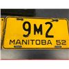 Image 3 : (2) Manitoba License Plates (1 Tractor License Plate + 1 Regular License Plate) + 1 Backing for Eith