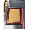 Image 5 : Wooden Butter Box + (2) Picture Frames With Glass (1 Burgundy Picture Frame Fits 8"x10" Photo + Tan 