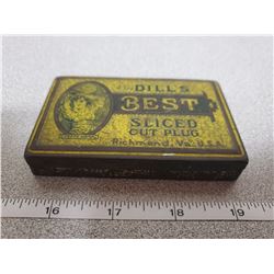 Tobacco tin "J.G. Dill's Best Sliced Cut Plug" Richmond, VA USA