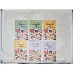 6 "remember when" bookelts 1940, 45, 50, 52, 67, 68