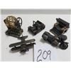 Image 1 : 5 metal pencil sharpeners, motorcycle, plane, typewriter etc.
