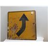 Image 3 : Curved highway sign - 30 X 30 heavy metal, old
