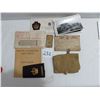 Image 1 : WWII ration book - war pack needles sewing kit - telegram badges, pictures, paperwork